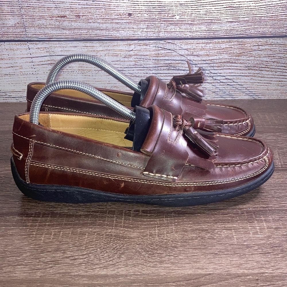 Men’s JOHNSTON & MURPHY Fowler Kiltie Tassel Style 25-8334  - Size 8 Sheepskin